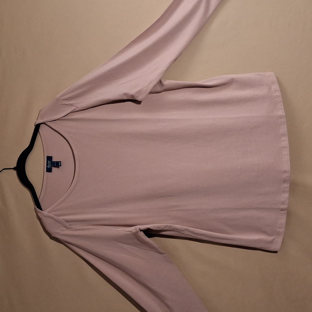 Womens Denim & Co. Signature Long Sleeve Tunic XL in Mauve / Dusty Rose (NWOT)
